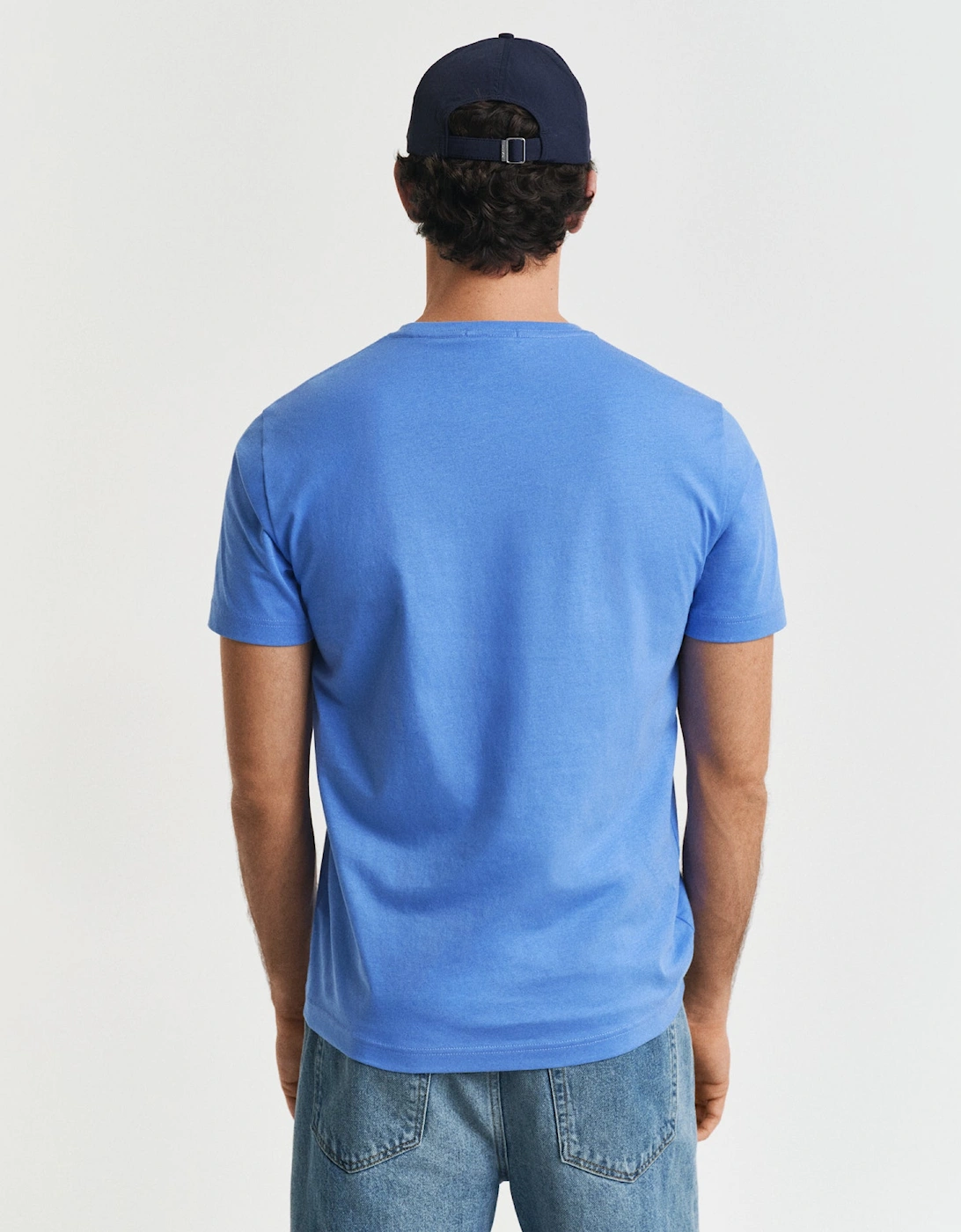 Mens Regular Fit Short Sleeve Shield Logo T-Shirt - 419 Perfect Blue