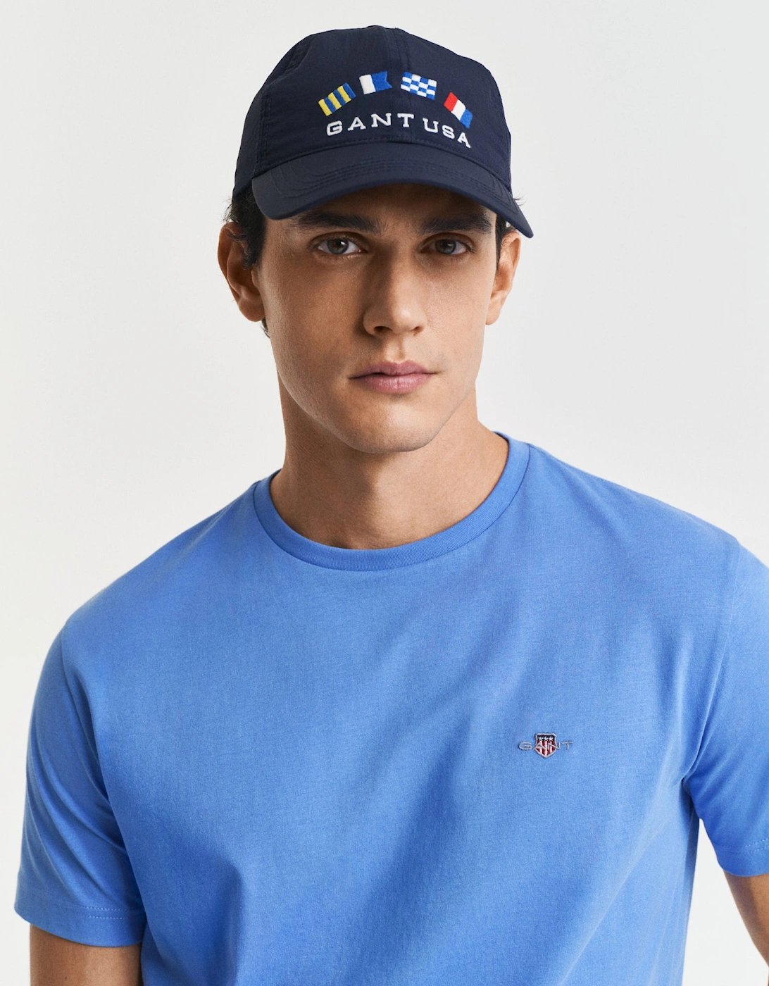 Mens Regular Fit Short Sleeve Shield Logo T-Shirt - 419 Perfect Blue