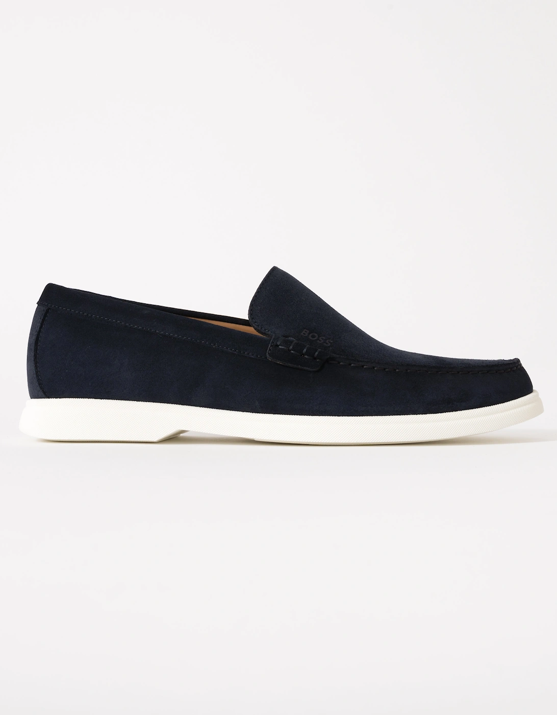 BOSS Orange Sienna Mens Suede Loafers - Dark Blue 401