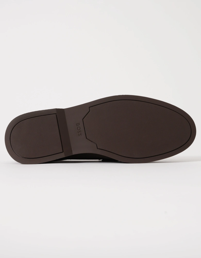 BOSS Orange Sienna Mens Suede Loafers - Dark Brown 203