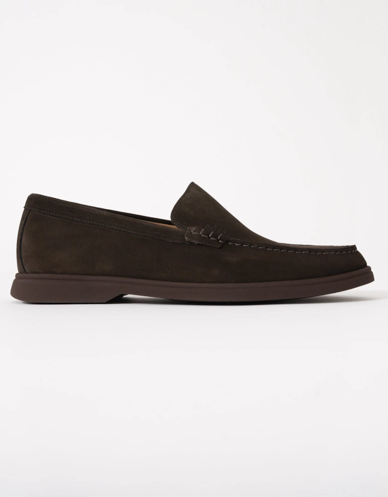 BOSS Orange Sienna Mens Suede Loafers - Dark Brown 203
