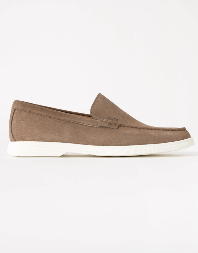 BOSS Orange Sienna Mens Suede Loafers - Medium Beige 260