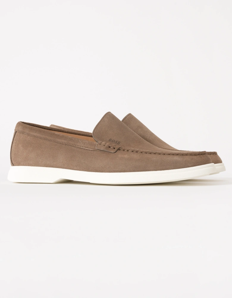 BOSS Orange Sienna Mens Suede Loafers - Medium Beige 260