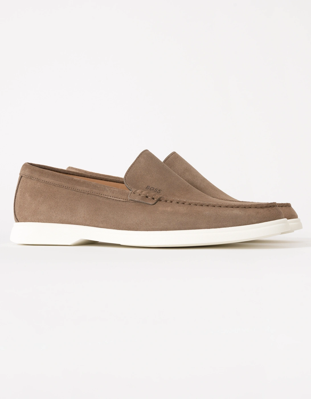 BOSS Orange Sienna Mens Suede Loafers - Medium Beige 260