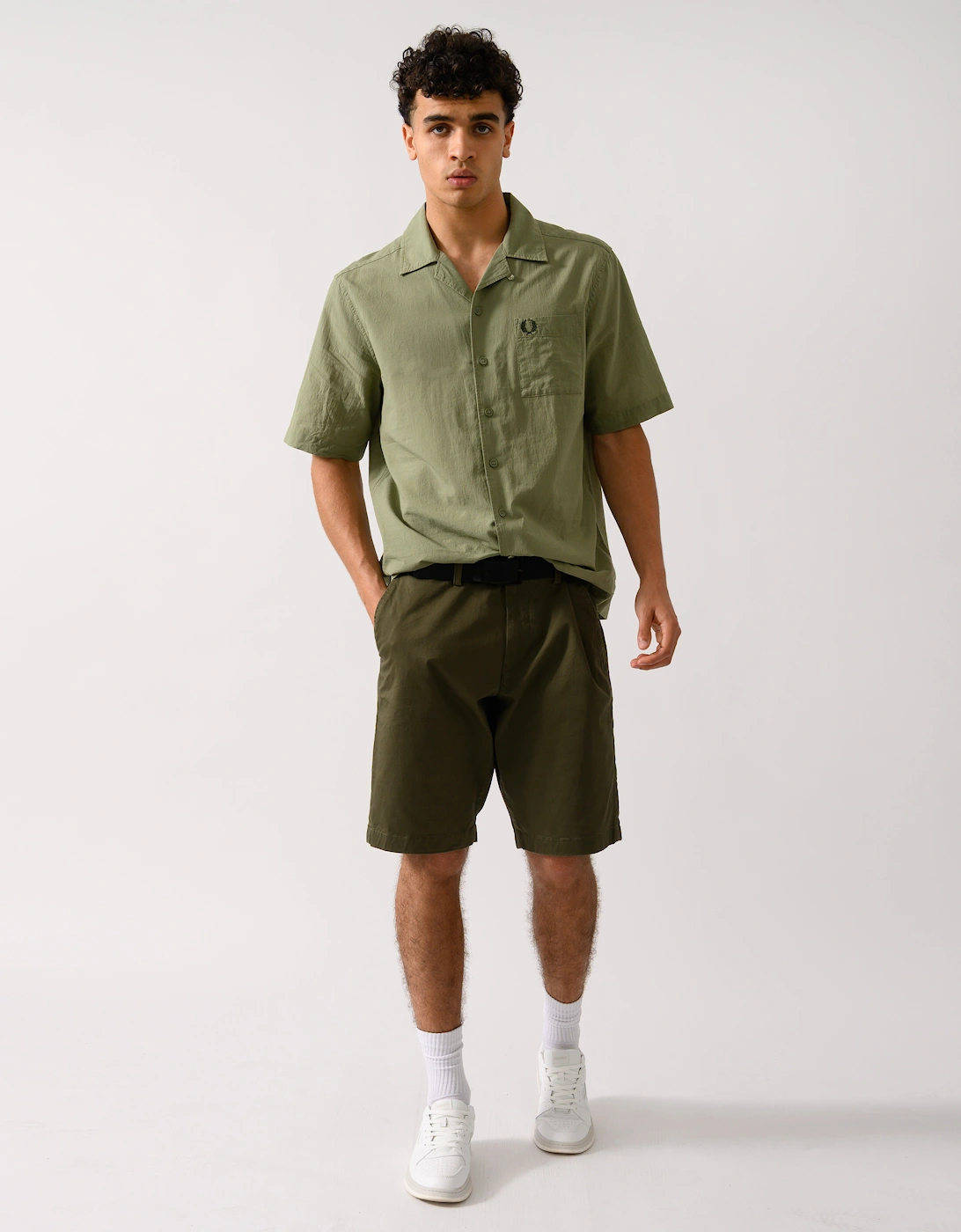 Mens Relaxed Twill Shorts - 301 Juniper Green
