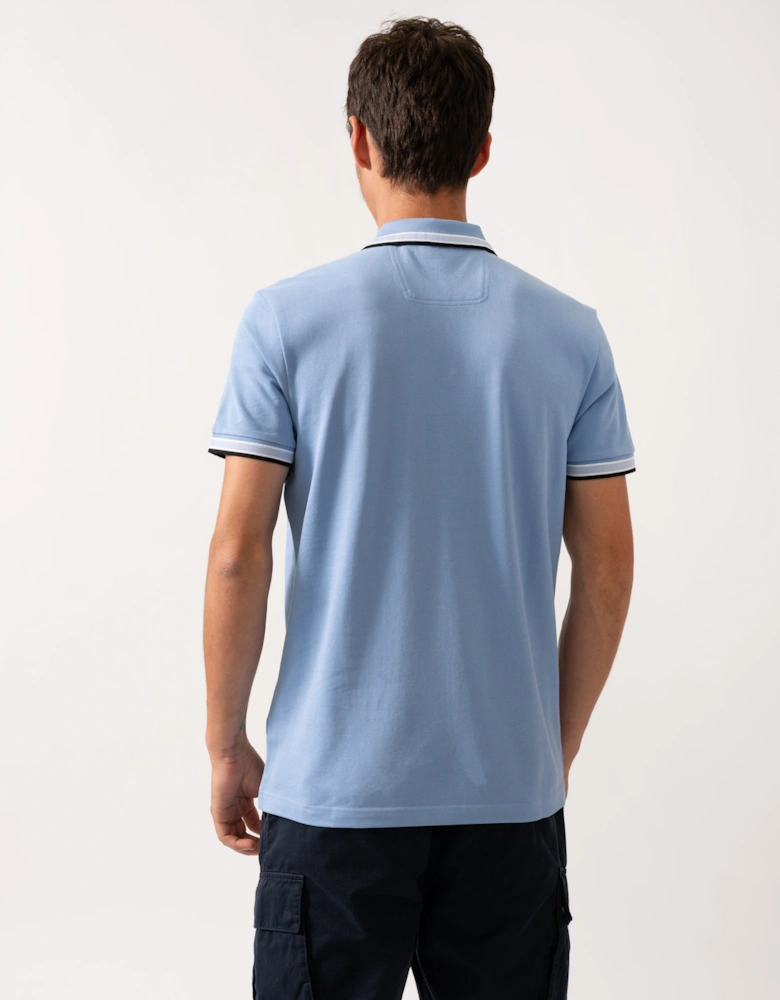BOSS Green Paddy Contrast Mens Polo - Bright Blue 430