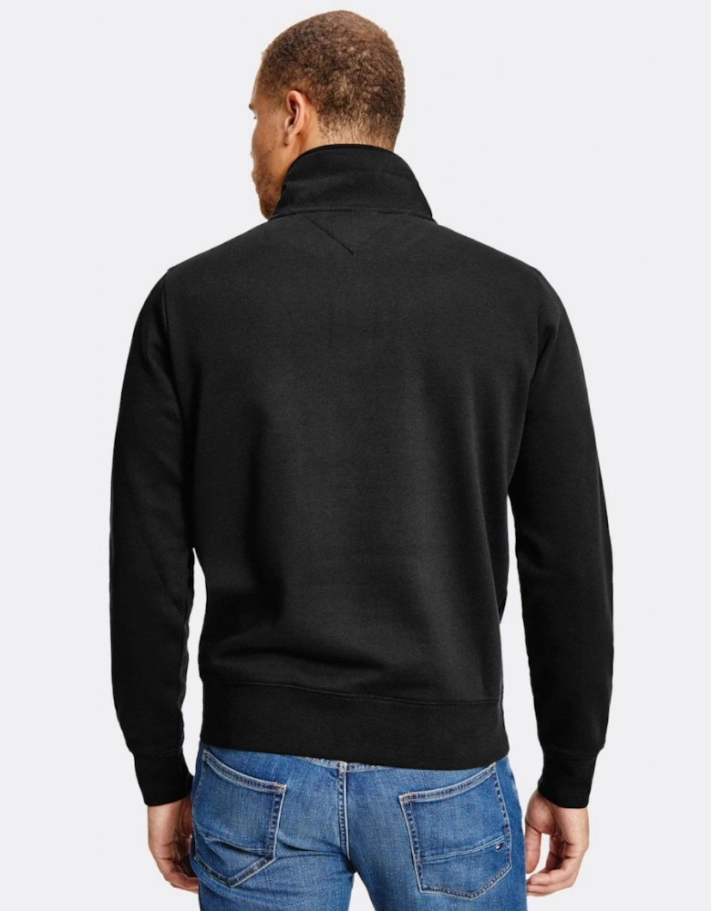 Tommy Logo Mockneck Mens Sweatshirt - Black