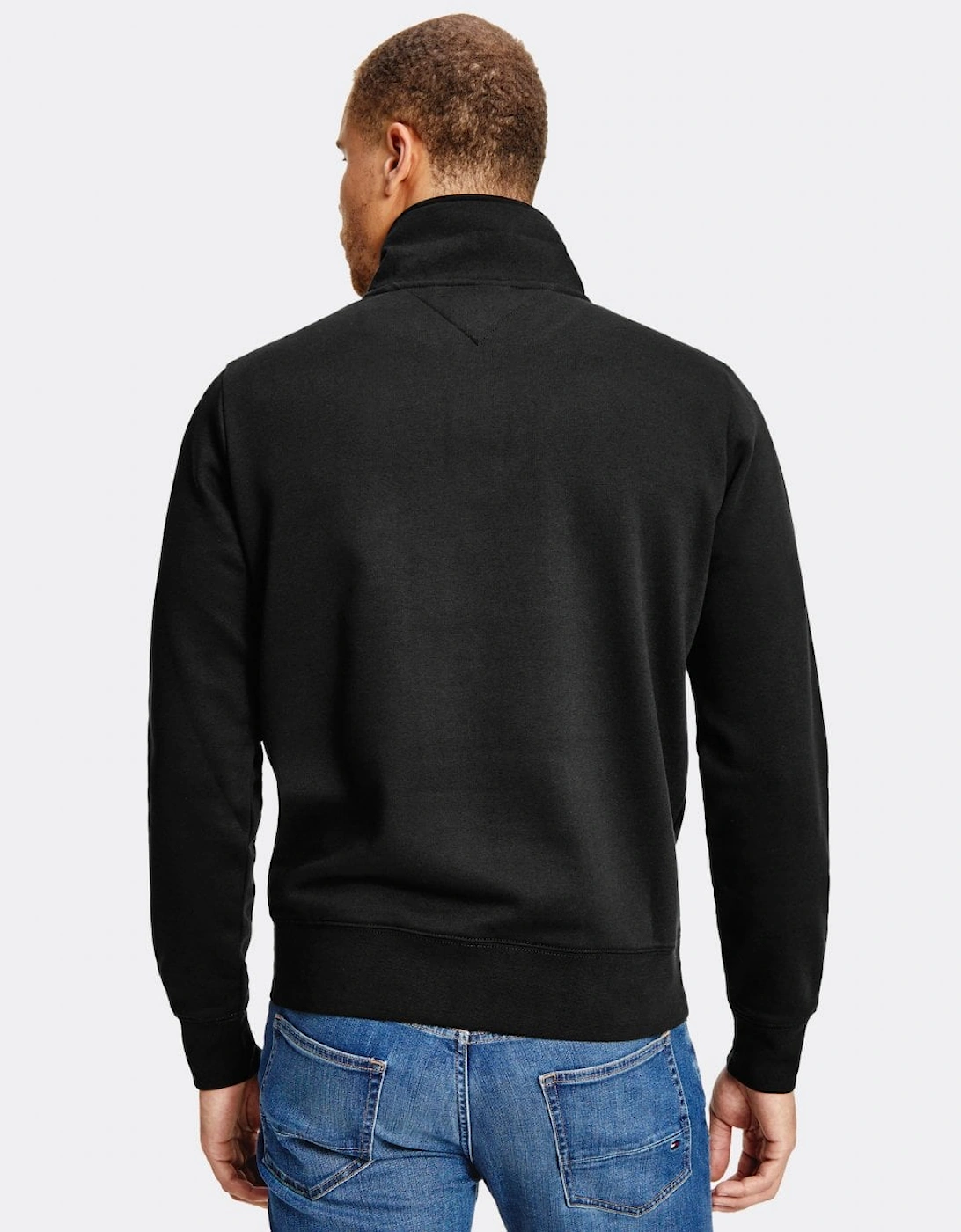 Tommy Logo Mockneck Mens Sweatshirt - Black
