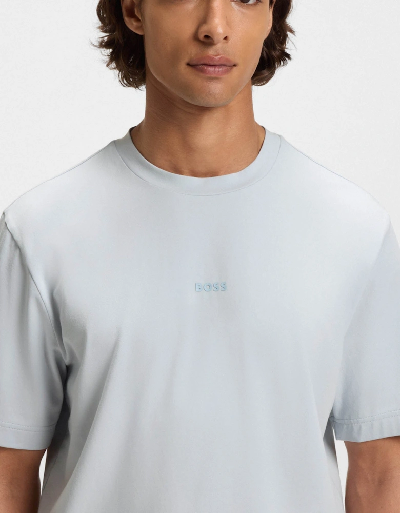 BOSS Orange TChup Mens Crew Neck Small Logo T-Shirt - Light/Pastel Grey 053
