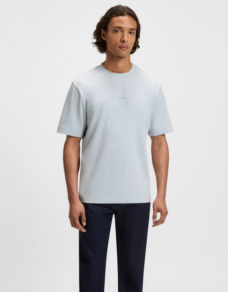 BOSS Orange TChup Mens Crew Neck Small Logo T-Shirt - Light/Pastel Grey 053