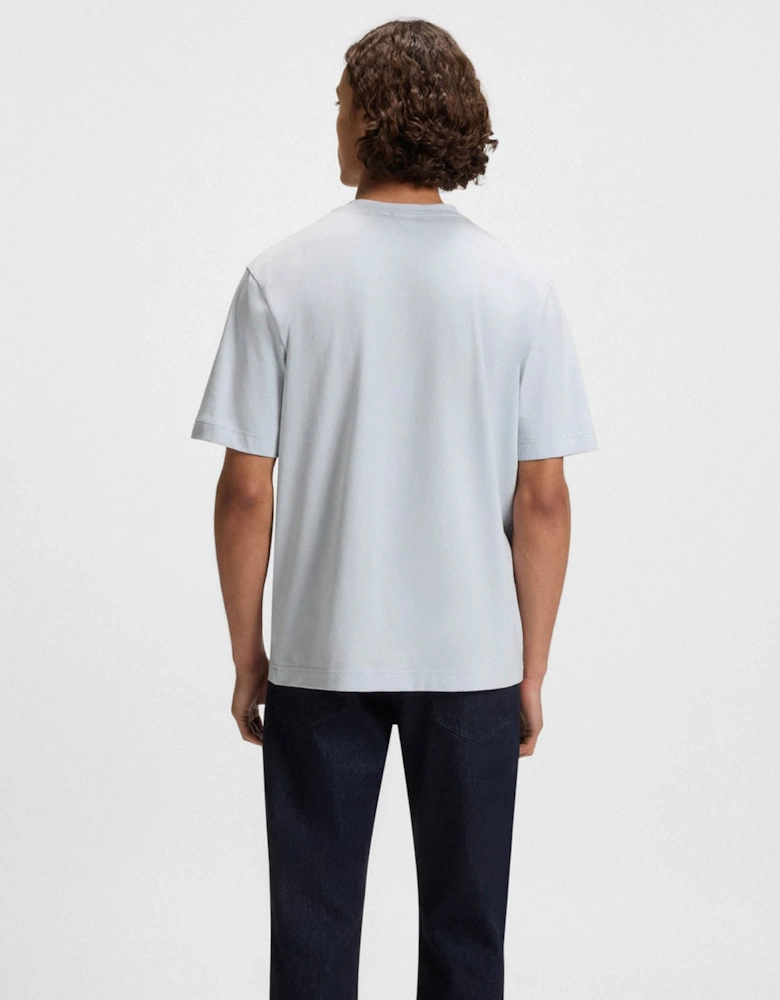 BOSS Orange TChup Mens Crew Neck Small Logo T-Shirt - Light/Pastel Grey 053