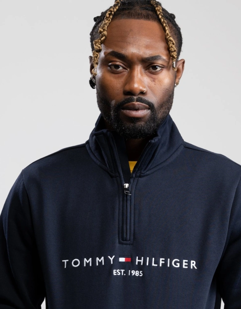 Tommy Logo Mockneck Mens Sweatshirt - Desert Sky