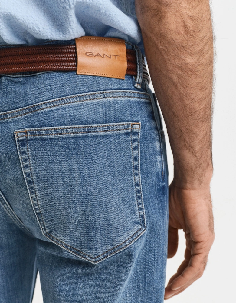 Mens Regular Jeans - 971 Mid Blue Worn In