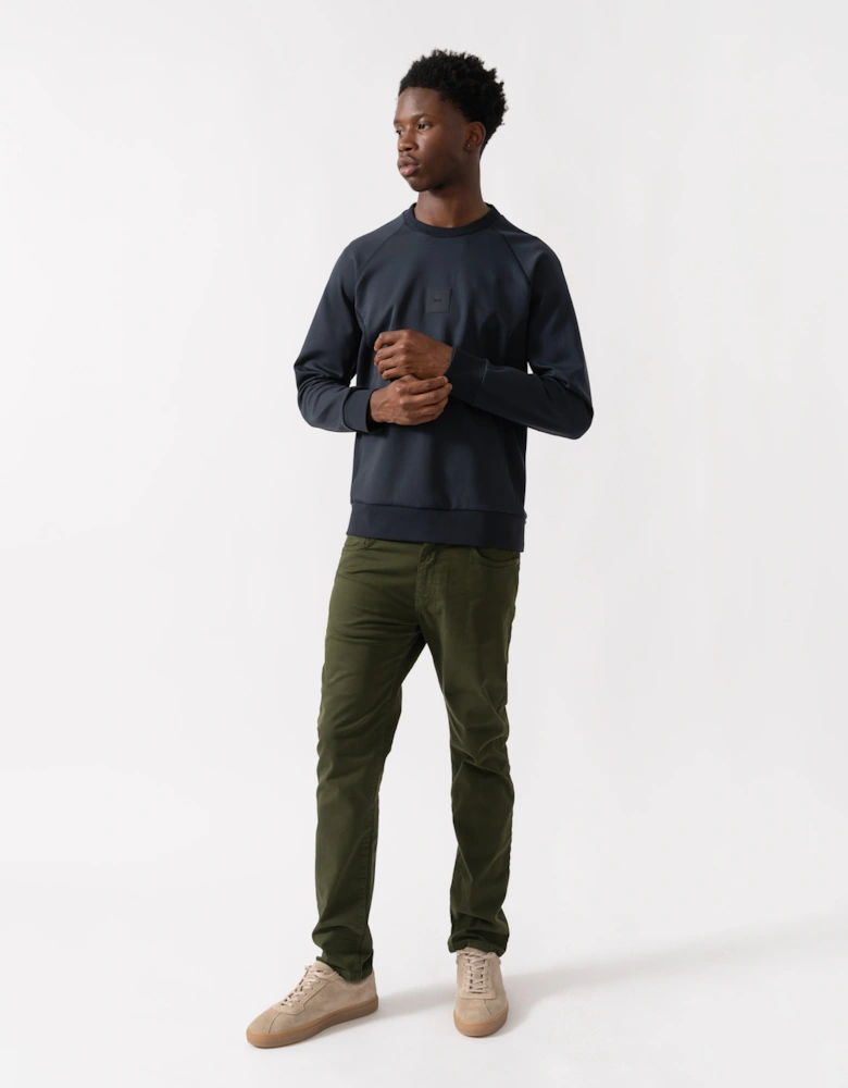 BOSS Green Salbo Rib Mens Crew Neck Sweatshirt - Dark Blue 402