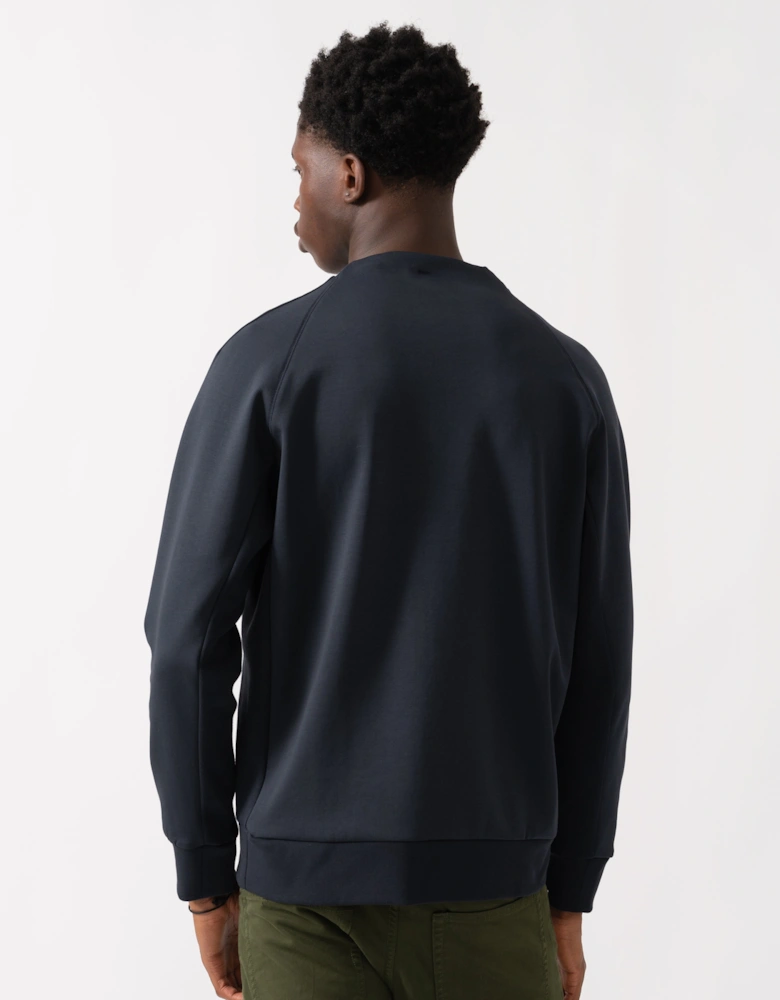 BOSS Green Salbo Rib Mens Crew Neck Sweatshirt - Dark Blue 402