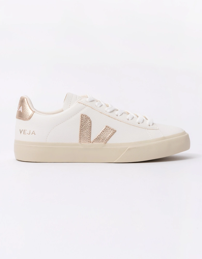 Campo Leather Womens Trainers - White/Platine