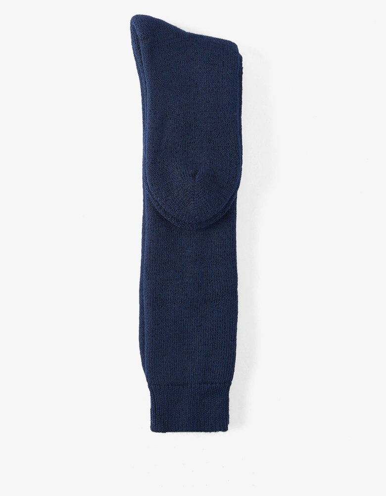 Wellington Knee Length Womens Socks - Navy