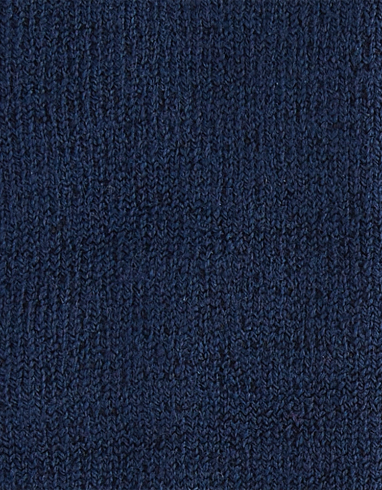 Wellington Knee Length Womens Socks - Navy