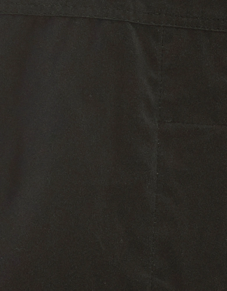 Catton Womens Wax Jacket - Black/Black/Sage Tartan
