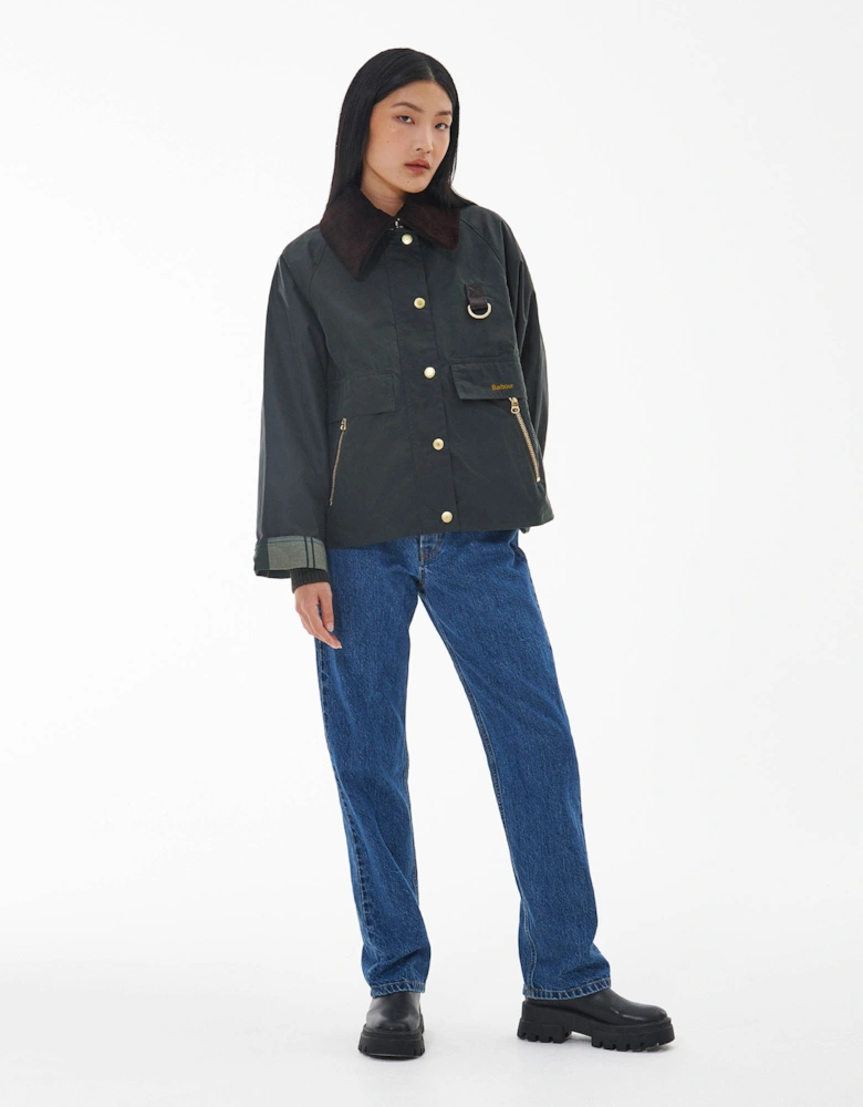 Catton Womens Wax Jacket - Sage/Ancient