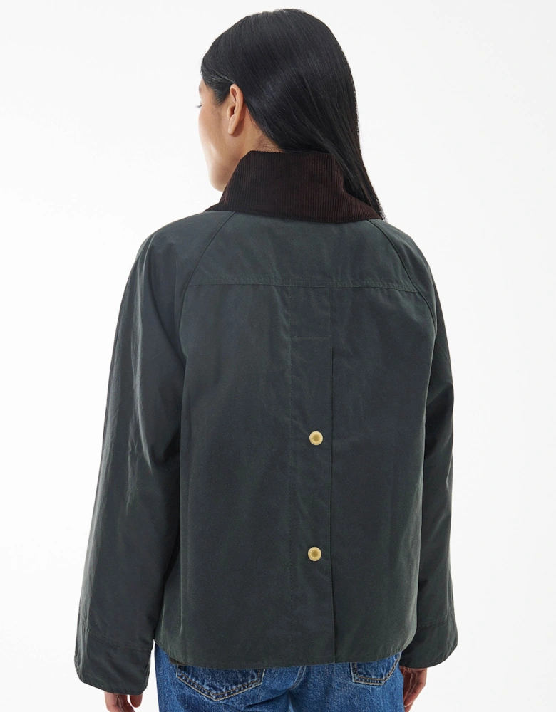 Catton Womens Wax Jacket - Sage/Ancient