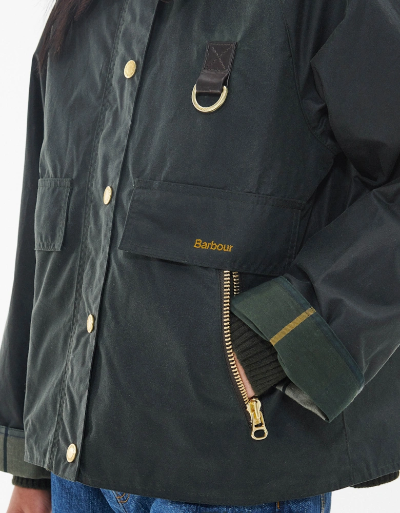 Catton Womens Wax Jacket - Sage/Ancient