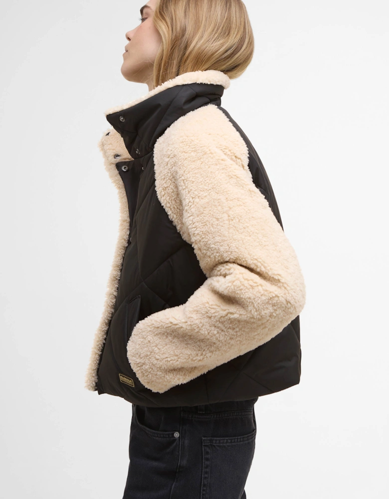 Osaka Womens Quilted Jacket - Black/Jasmine