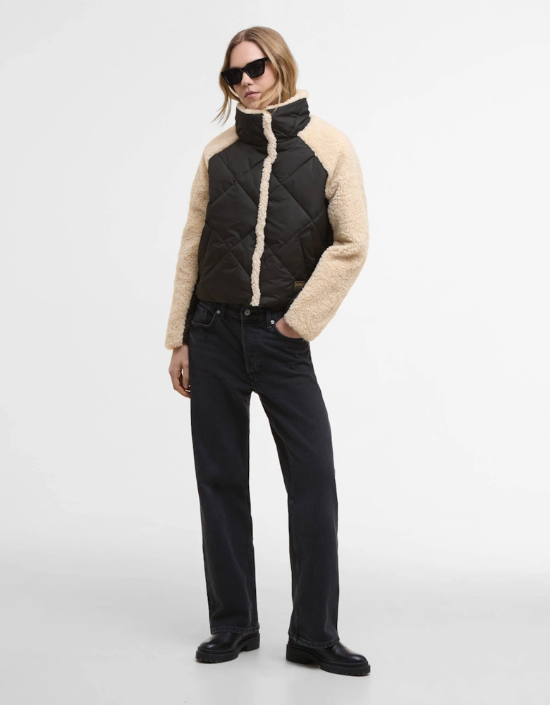 Osaka Womens Quilted Jacket - Black/Jasmine