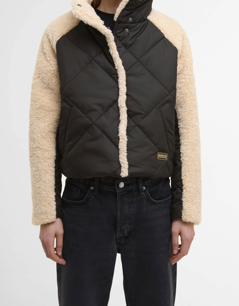 Osaka Womens Quilted Jacket - Black/Jasmine