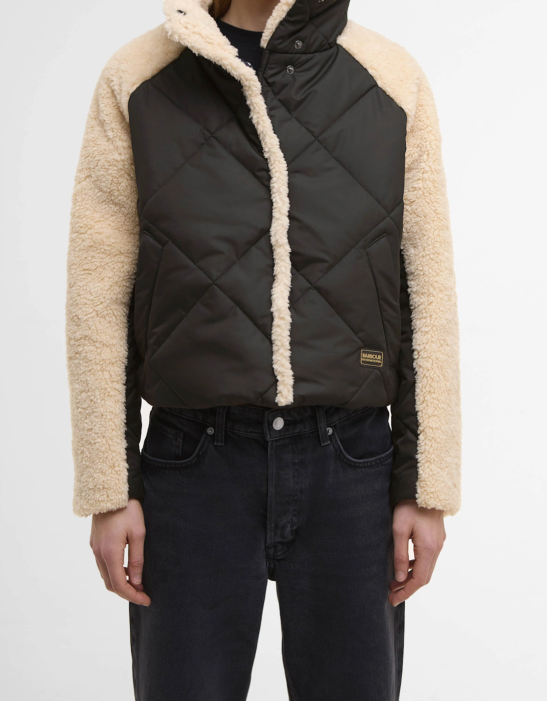 Osaka Womens Quilted Jacket - Black/Jasmine