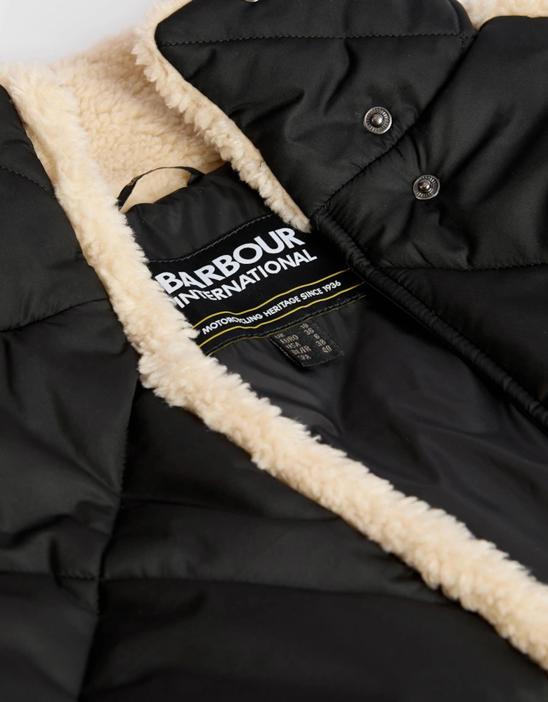Osaka Womens Quilted Jacket - Black/Jasmine