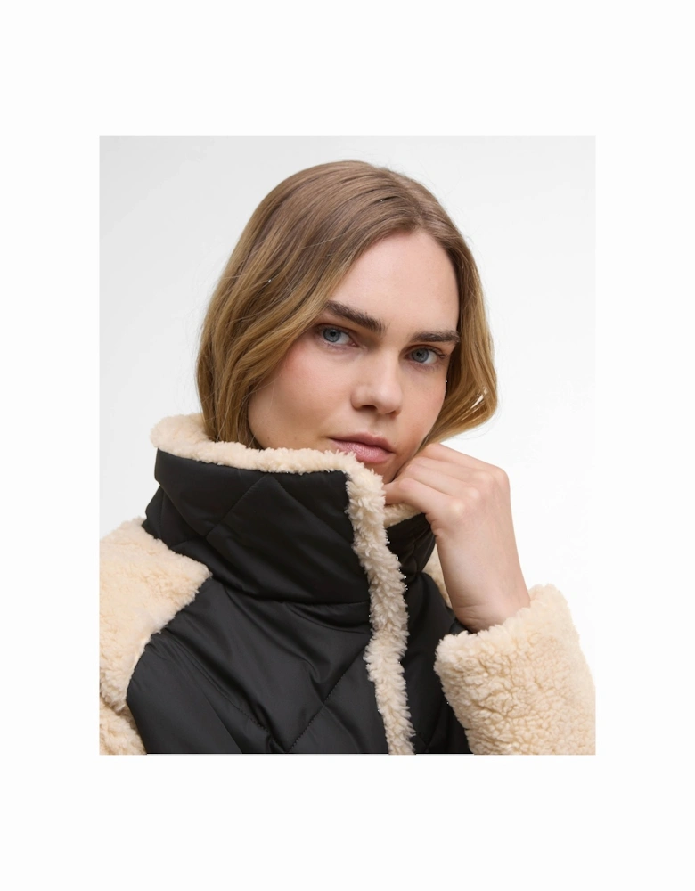 Osaka Womens Quilted Jacket - Black/Jasmine