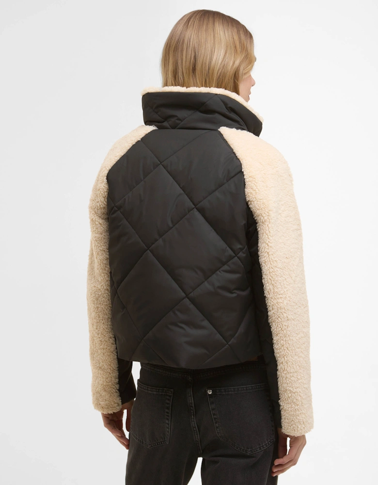 Osaka Womens Quilted Jacket - Black/Jasmine