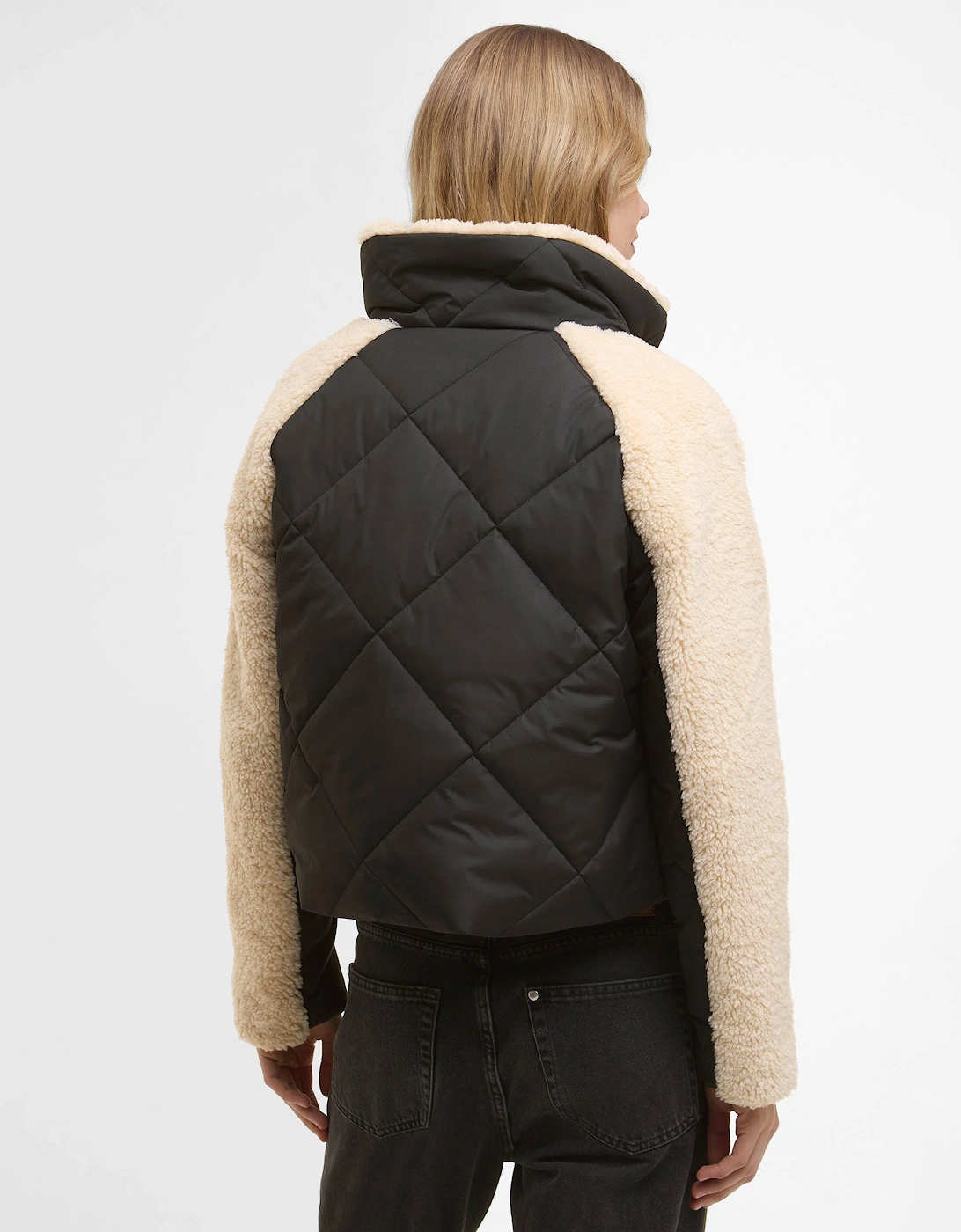 Osaka Womens Quilted Jacket - Black/Jasmine