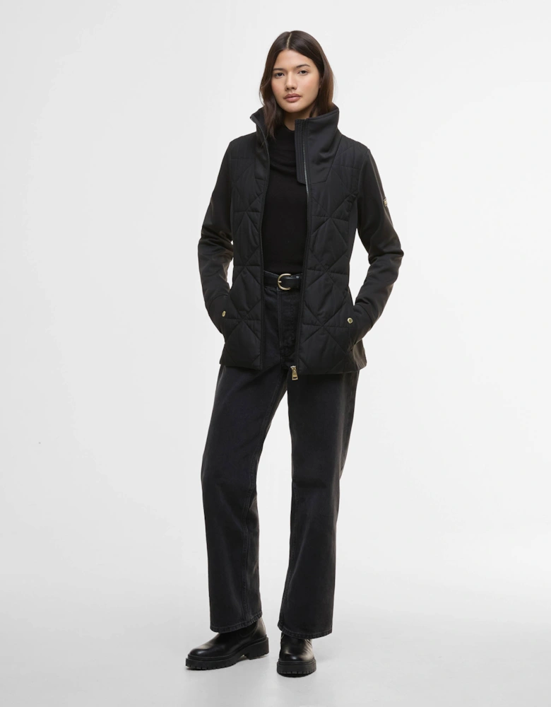Kya Womens Quilted Sweat - Black