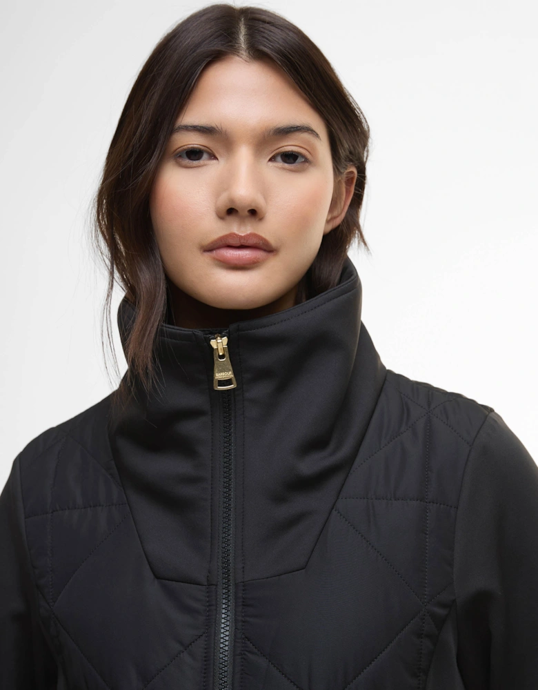 Kya Womens Quilted Sweat - Black
