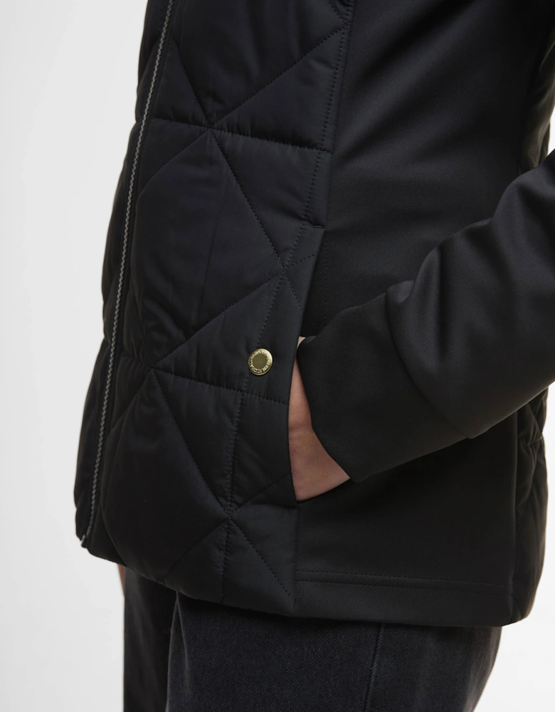 Kya Womens Quilted Sweat - Black