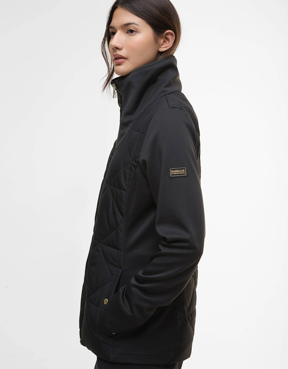 Kya Womens Quilted Sweat - Black