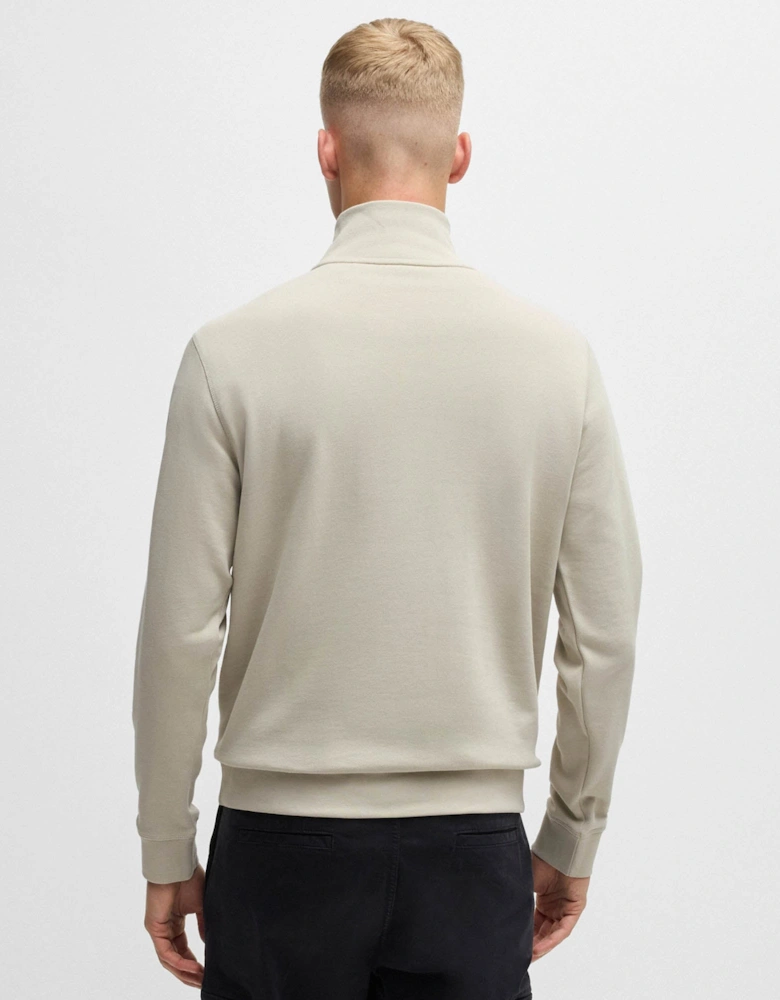 BOSS Orange Zetrust Mens 1/4 Zip Sweatshirt - Light Beige 271