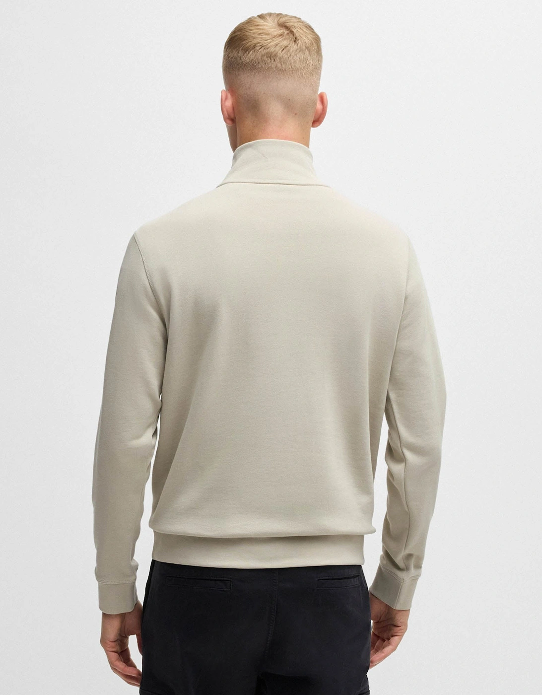 BOSS Orange Zetrust Mens 1/4 Zip Sweatshirt - Light Beige 271