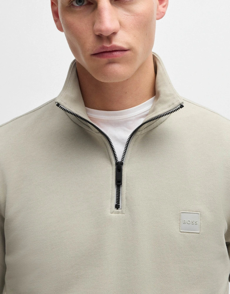 BOSS Orange Zetrust Mens 1/4 Zip Sweatshirt - Light Beige 271