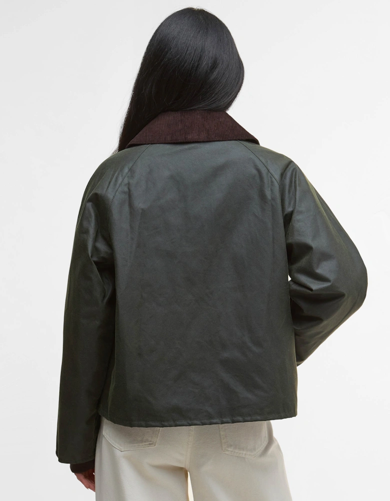 Arlene Womens Wax Jacket - Fern/Ancient Tartan