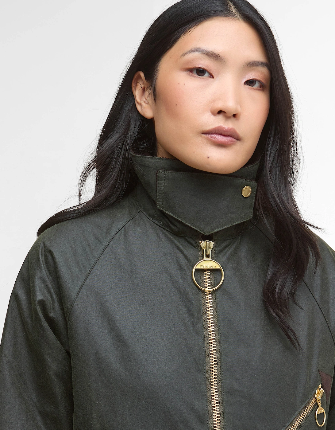 Arlene Womens Wax Jacket - Fern/Ancient Tartan