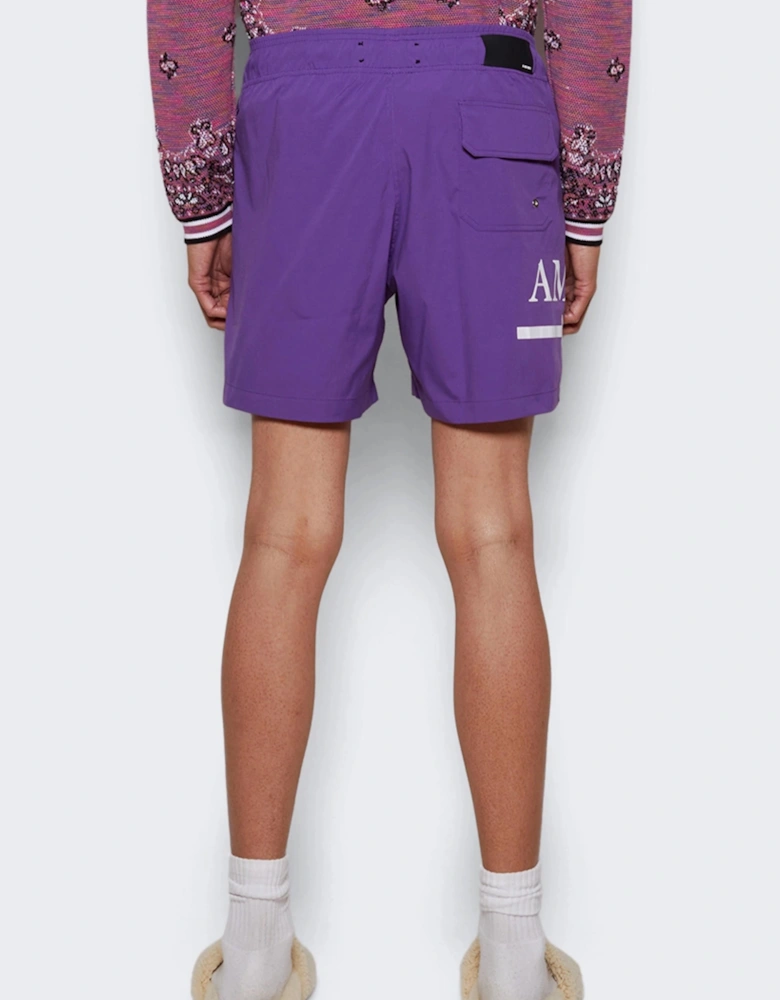 MA BAR LOGO SWIM SHORTS PURPLE
