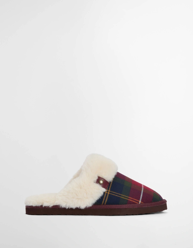 Claudia Womens Tartan Mule Slipper - Winterberry Tartan