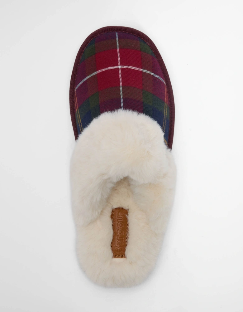 Claudia Womens Tartan Mule Slipper - Winterberry Tartan