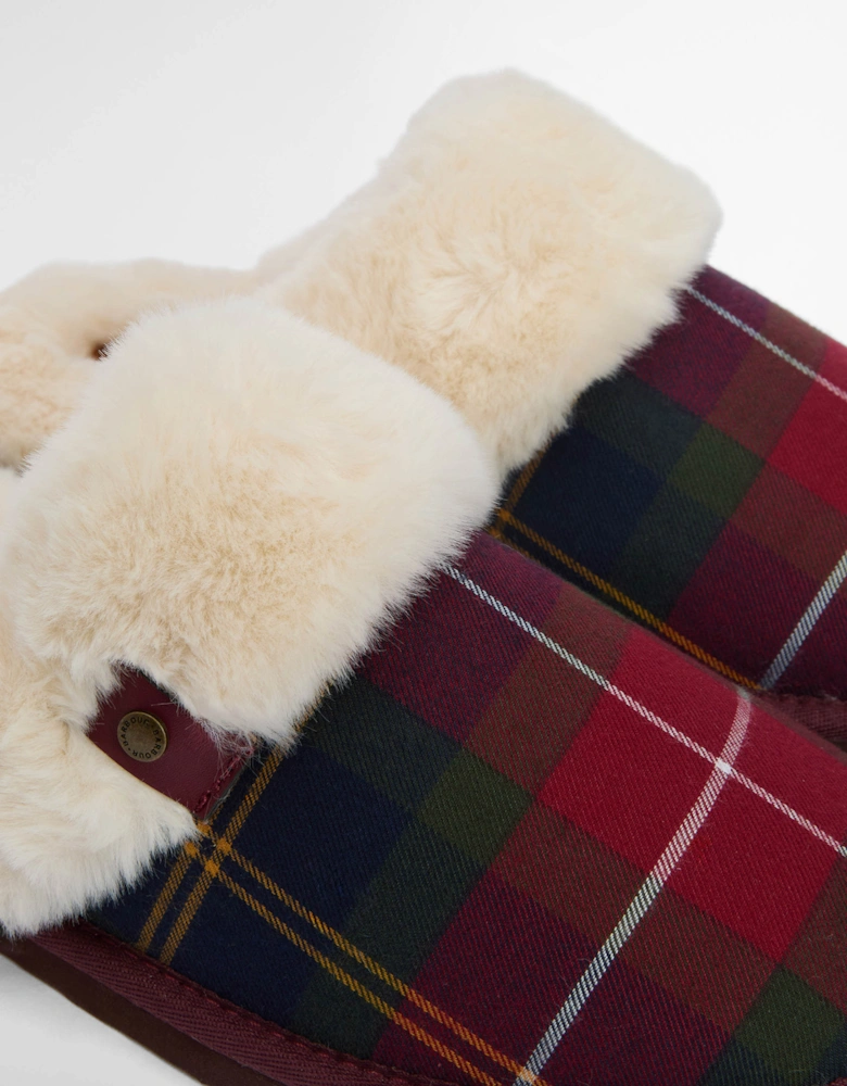 Claudia Womens Tartan Mule Slipper - Winterberry Tartan