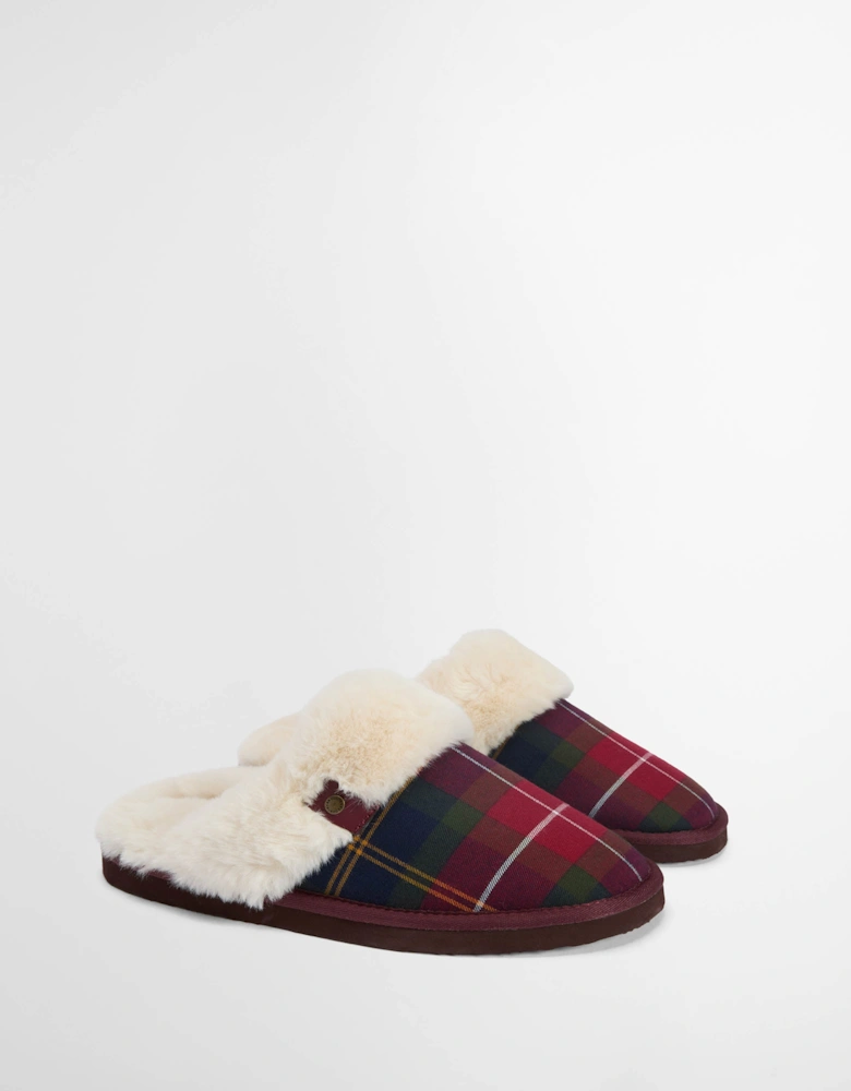 Claudia Womens Tartan Mule Slipper - Winterberry Tartan