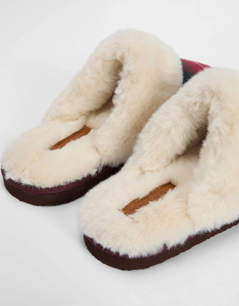 Claudia Womens Tartan Mule Slipper - Winterberry Tartan