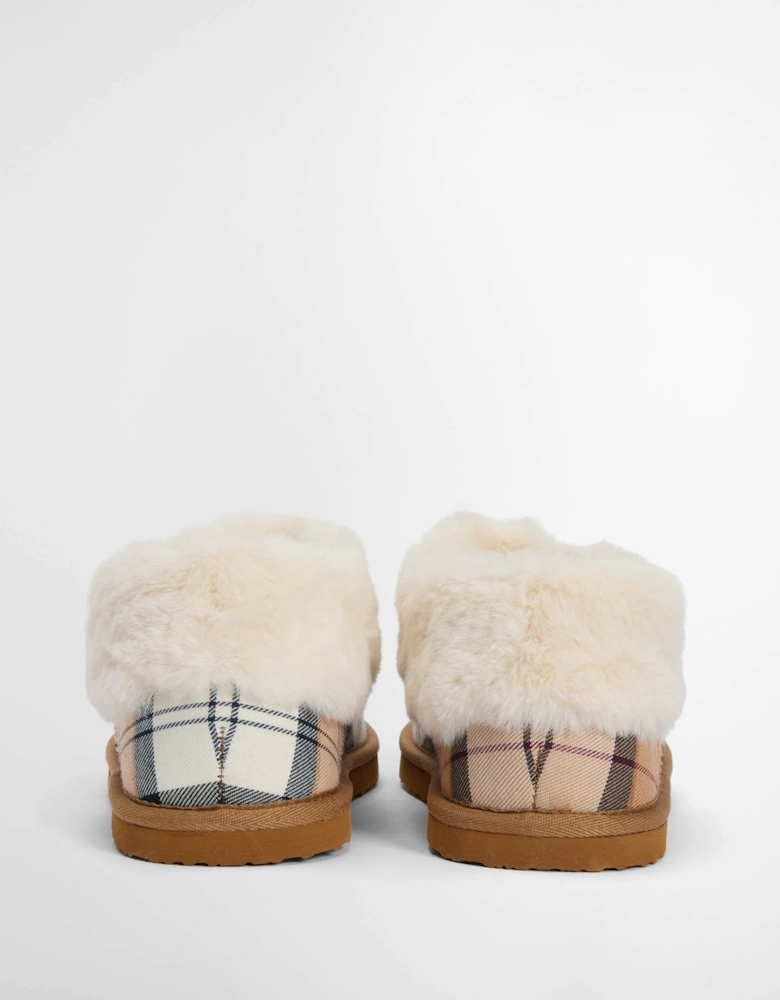Eloise Womens Tartan Bootie Slipper - Hessian Tartan